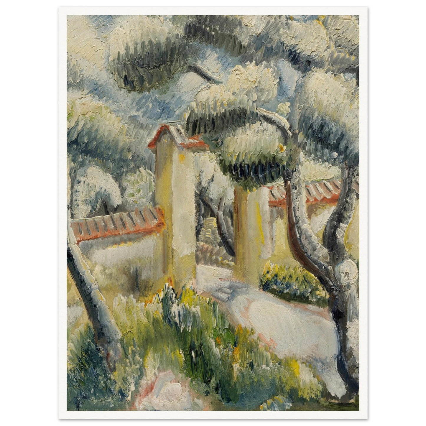 Landschaft in Südfrankreich (Parkausgang) (1939) Art Print | Paul Kleinschmidt - Framed Poster - 30x40 cm / 12x16″ - Black frame