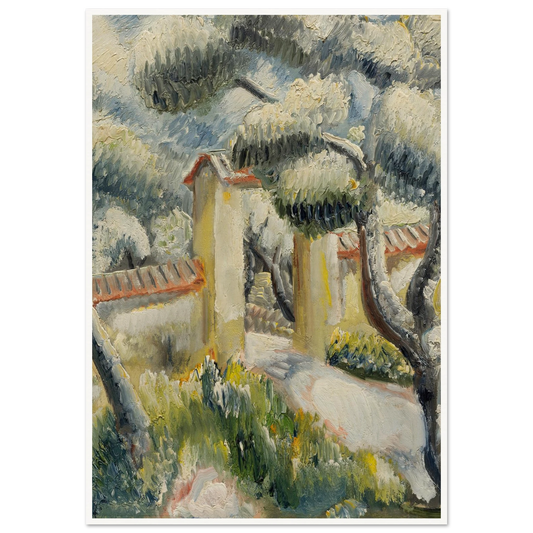 Landschaft in Südfrankreich (Parkausgang) (1939) Art Print | Paul Kleinschmidt - Framed Poster - 30x40 cm / 12x16″ - Black frame