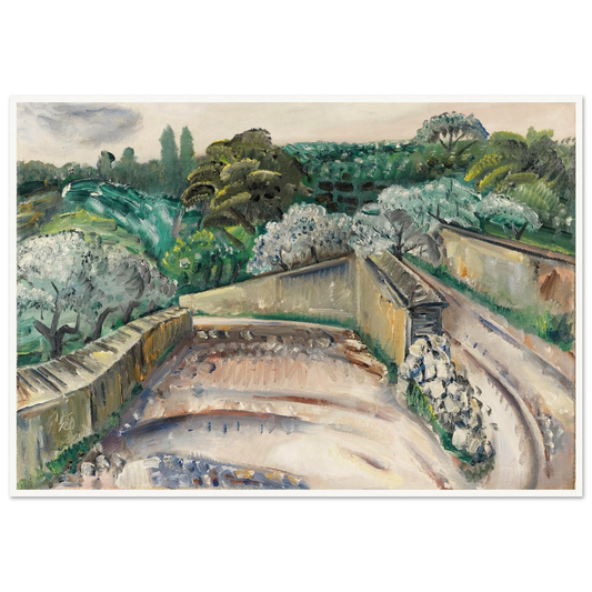 Landschaft in Südfrankreich (Regentag in Cassis) (1930) Art Print | Paul Kleinschmidt - Framed Poster - 30x40 cm / 12x16″ - Black frame
