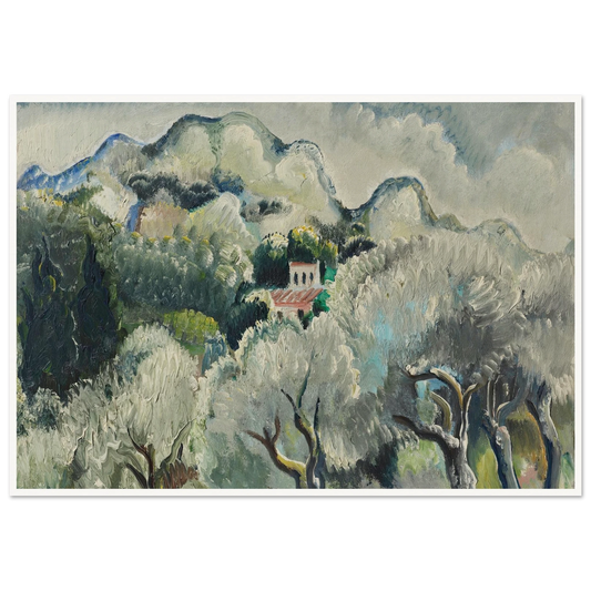 Landschaft vor Sturm (1938) Art Print | Paul Kleinschmidt - Framed Poster - 30x40 cm / 12x16″ - Black frame