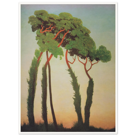 Last sun rays (1911) Art Print | Felix Vallotton - Framed Poster - 30x40 cm / 12x16″ - Black frame