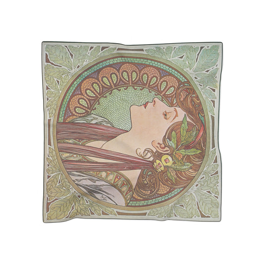 Laurel | Alphonse Mucha Scarf – Art Nouveau Scarf - 25" × 25" - - -