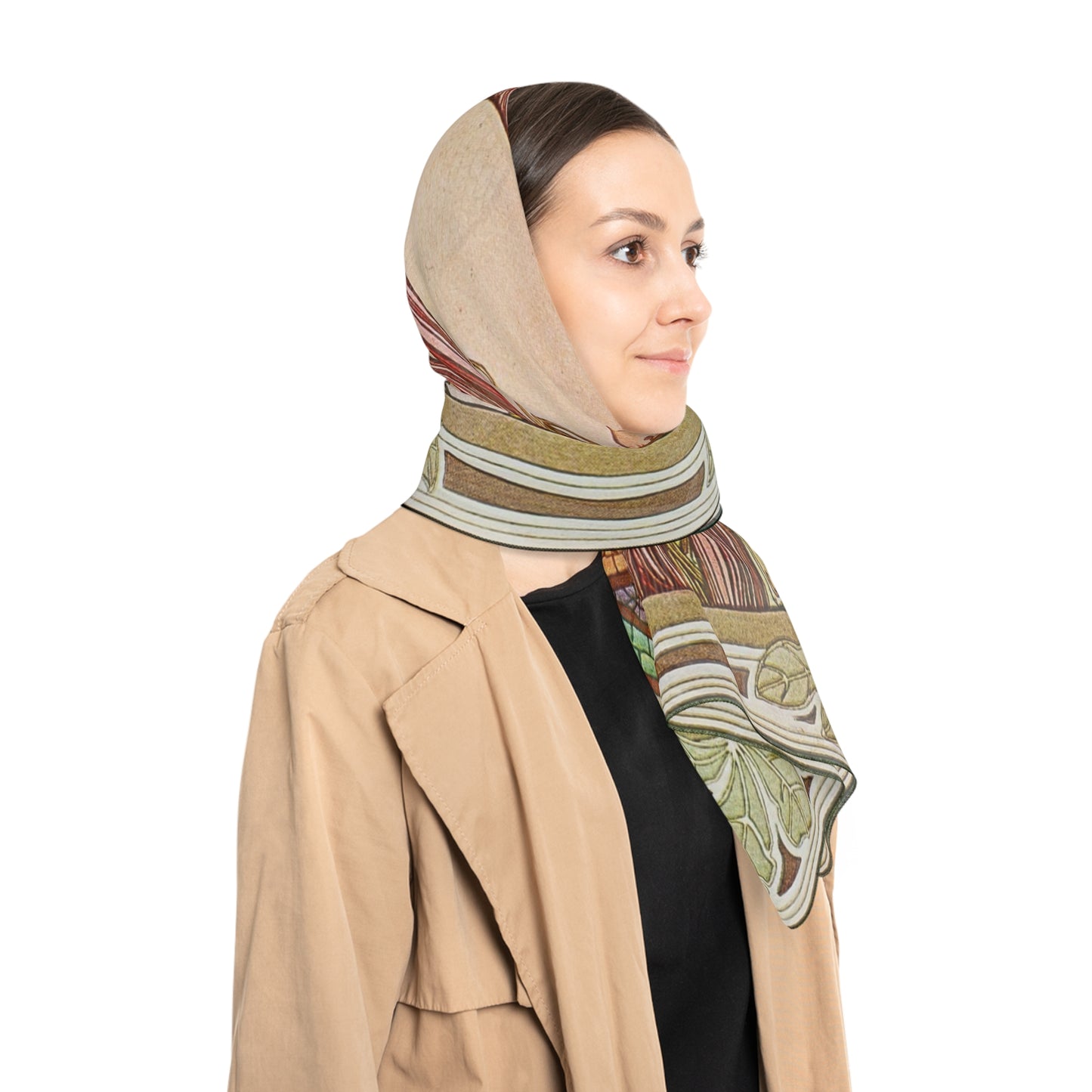 Laurel | Alphonse Mucha Scarf – Art Nouveau Scarf - 25" × 25" - - -