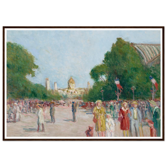 L’avenue Winston-Churchill, Paris Art Print | Maximilien Luce - Framed Poster - 30x40 cm / 12x16″ - Black frame