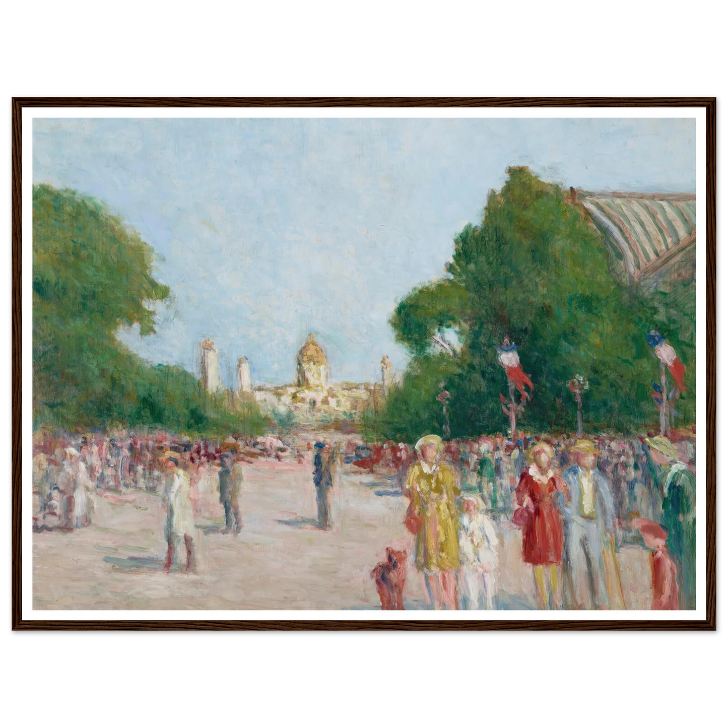 L’avenue Winston-Churchill, Paris Art Print | Maximilien Luce - Framed Poster - 30x40 cm / 12x16″ - Black frame