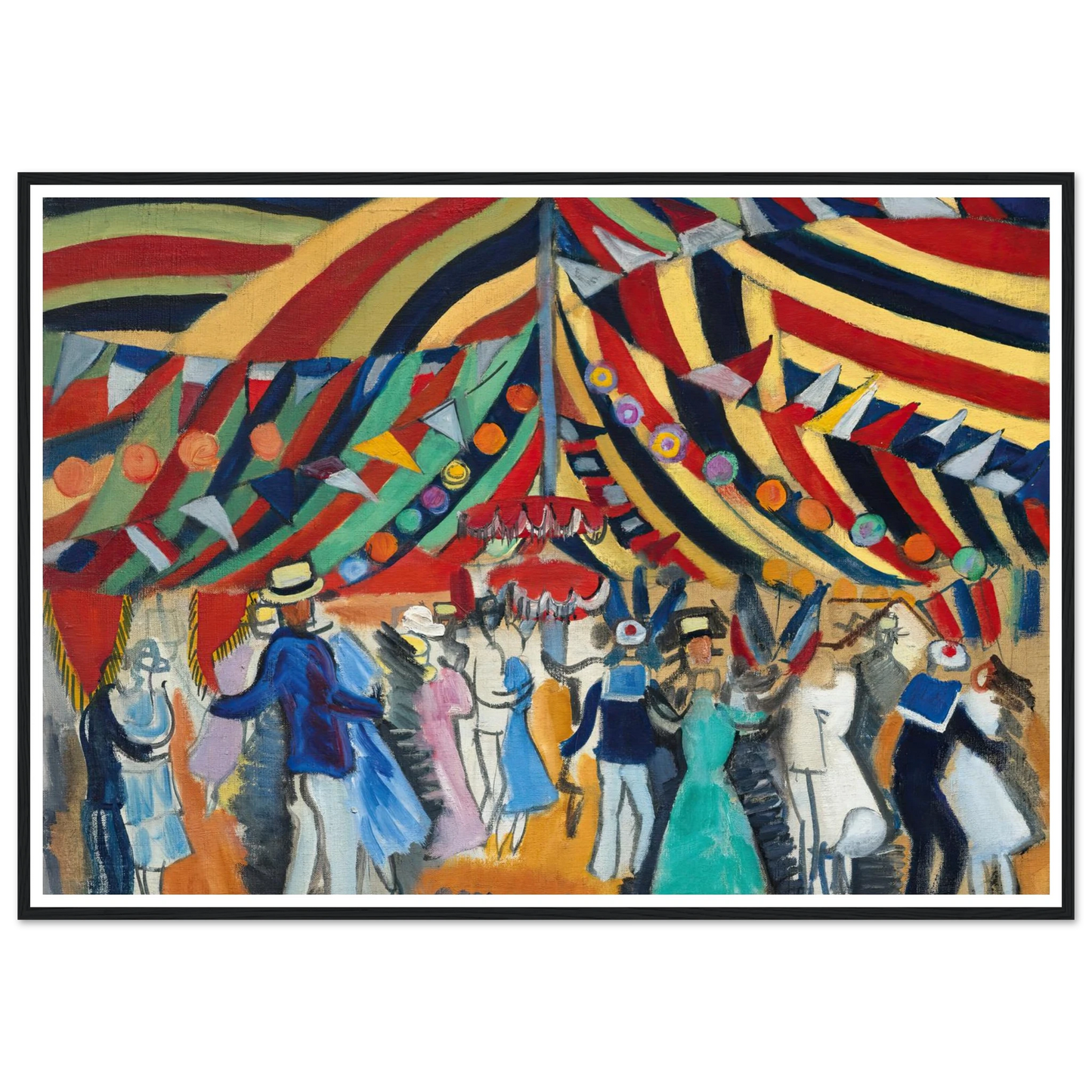 Le Bal (1920) Art Print | Raoul Dufy - Framed Poster - 30x40 cm / 12x16″ - Black frame