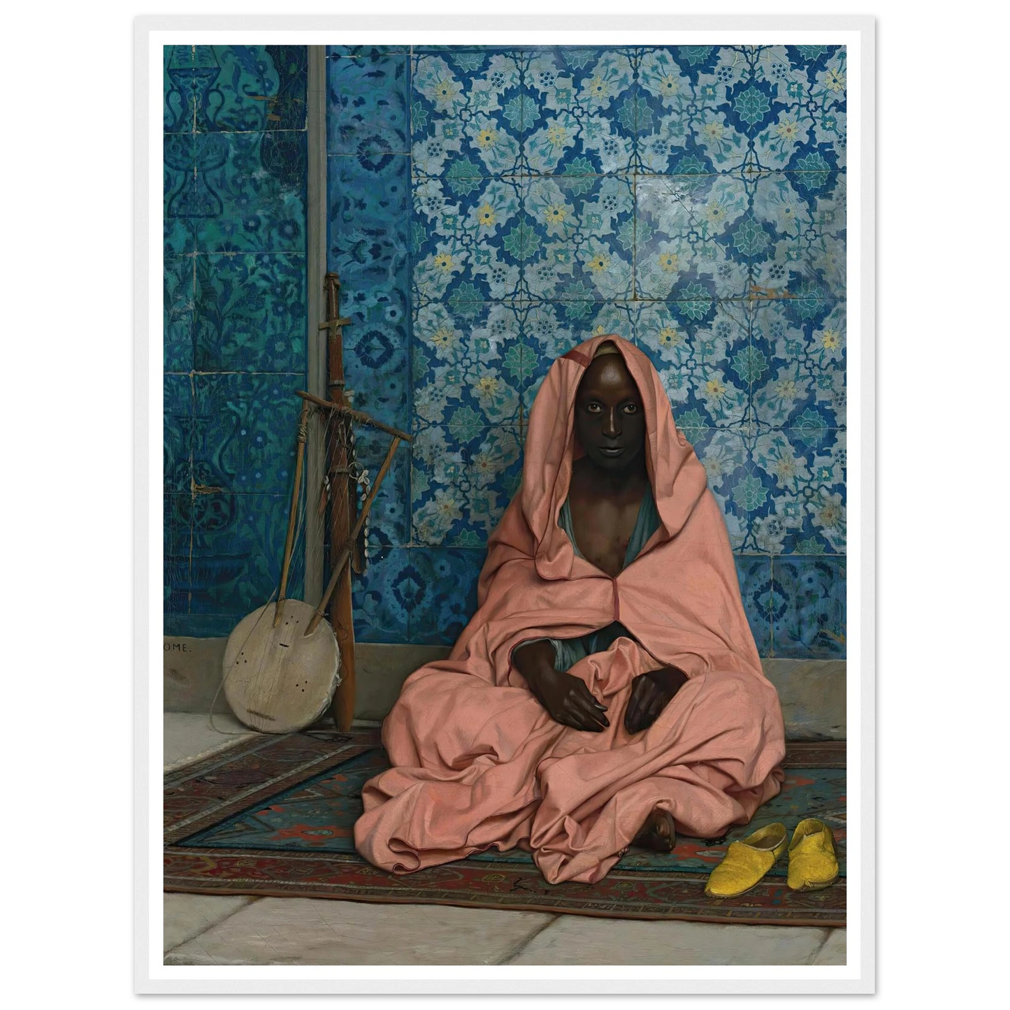 Le Barde Noir Art Print | Jean Leon Gerome - Framed Poster - 30x40 cm / 12x16″ - Black frame