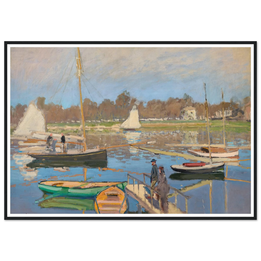 Le bassin d’Argenteuil (1874) Art Print | Claude Monet - Framed Poster - 30x40 cm / 12x16″ - Black frame