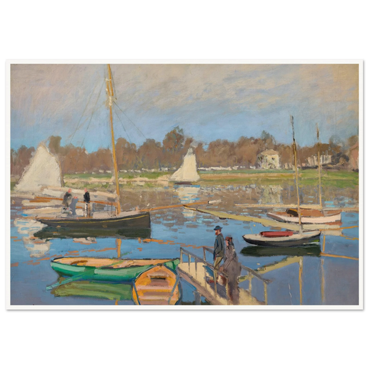 Le bassin d’Argenteuil (1874) Art Print | Claude Monet - Framed Poster - 30x40 cm / 12x16″ - Black frame