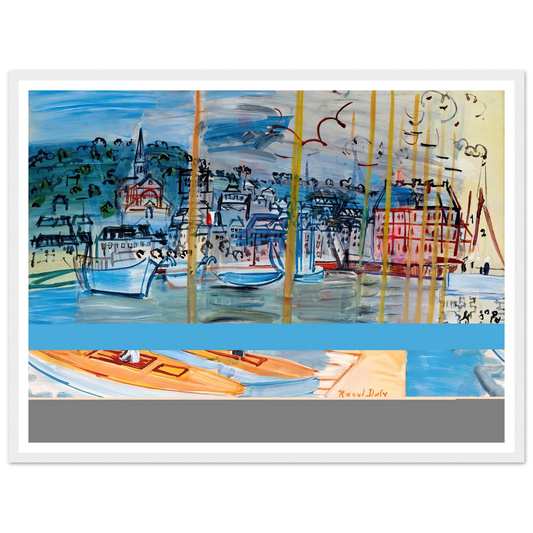 Le bassin de Deauville (1938) Art Print | Raoul Dufy - Framed Poster - 30x40 cm / 12x16″ - Black frame