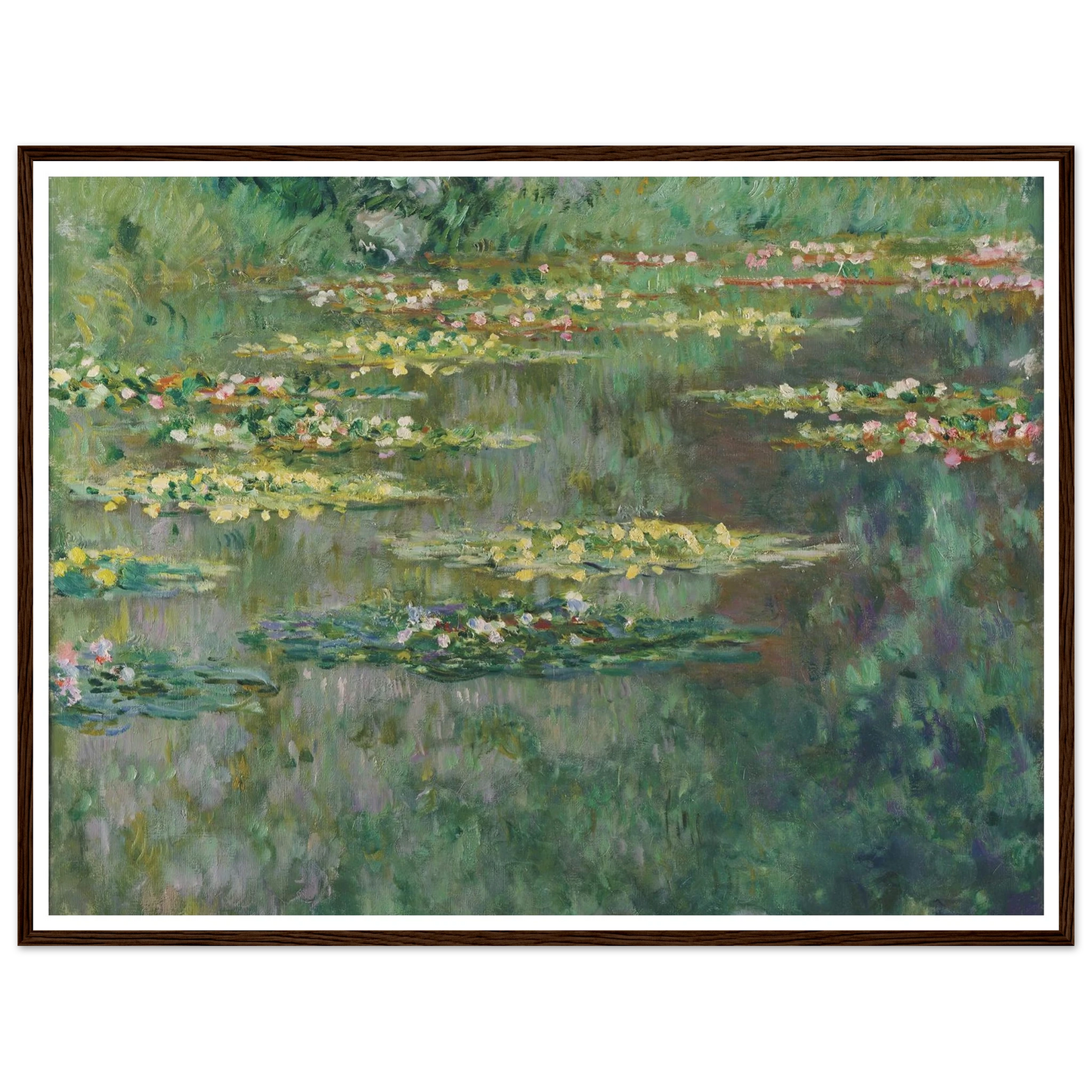 Le Bassin des Nympheas (1904) Art Print | Claude Monet - Framed Poster - 30x40 cm / 12x16″ - Black frame