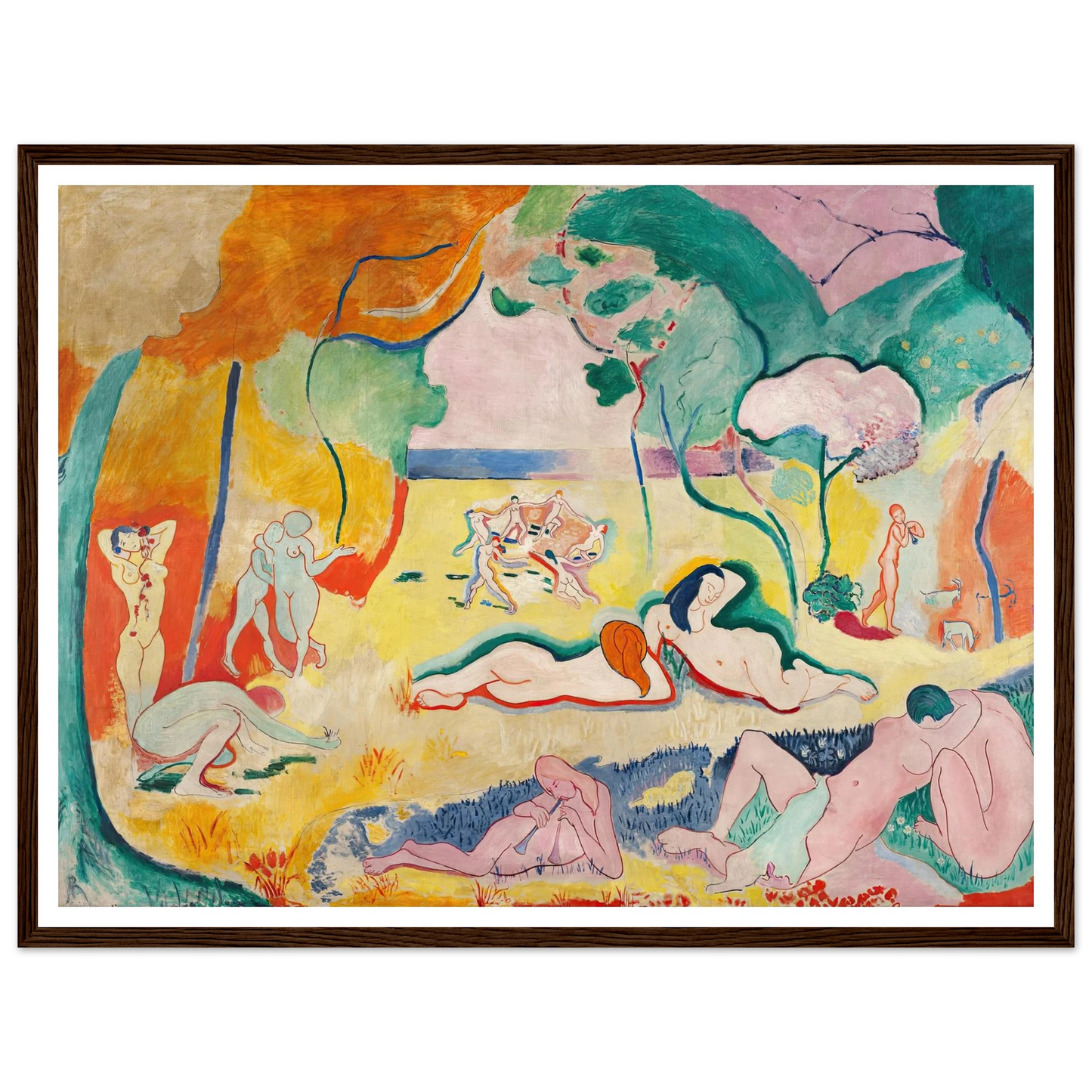 Le Bonheur de vivre, also called The Joy of Life (1905-1906) Art Print | Henri Matisse - Framed Poster - 30x40 cm / 12x16″ - Black frame