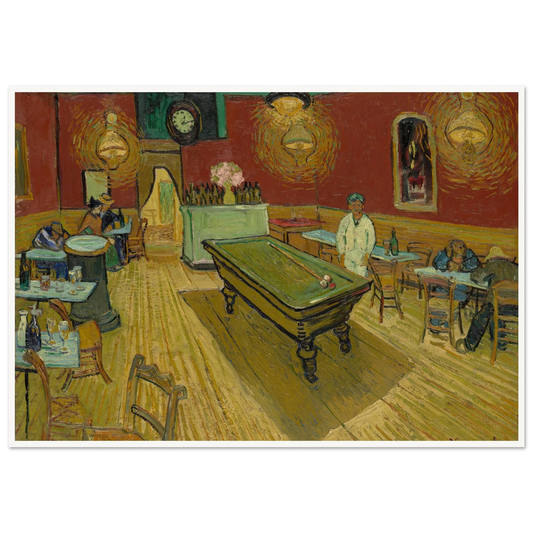 Le café de nuit (The Night Café) (1888) Art Print | Vincent van Gogh - Framed Poster - 30x40 cm / 12x16″ - Black frame