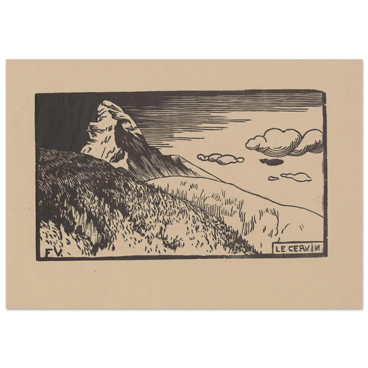 Le Cervin (1892) Art Print | Felix Vallotton - Framed Poster - 30x40 cm / 12x16″ - Black frame