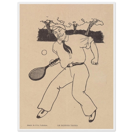 Le Dernier Tennis (1897) Art Print | Felix Vallotton - Framed Poster - 30x40 cm / 12x16″ - Black frame