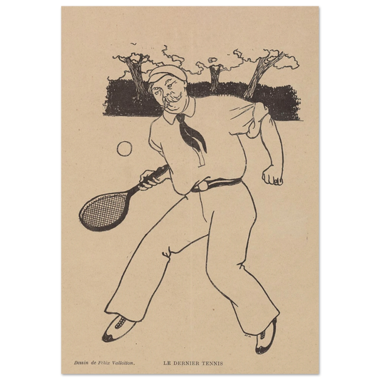 Le Dernier Tennis (1897) Art Print | Felix Vallotton - Framed Poster - 30x40 cm / 12x16″ - Black frame
