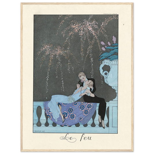 Le Feu (Fire) (1922–1926) Art Print | George Barbier - Framed Poster - 30x40 cm / 12x16″ - Black frame
