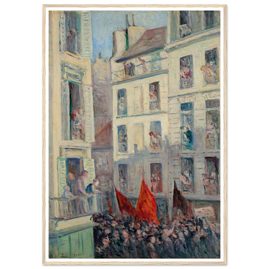 Le Front populaire (1936) Art Print | Maximilien Luce - Framed Poster - 30x40 cm / 12x16″ - Black frame