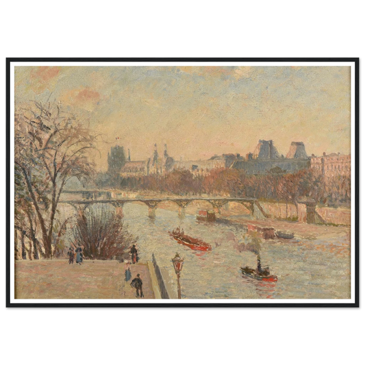 Le Louvre (1902) Art Print | Camille Pissarro - Framed Poster - 30x40 cm / 12x16″ - Black frame