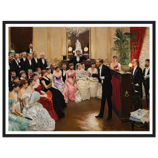 Le Monologue (1882) Art Print | Jean Beraud - Framed Poster - 30x40 cm / 12x16″ - Black frame