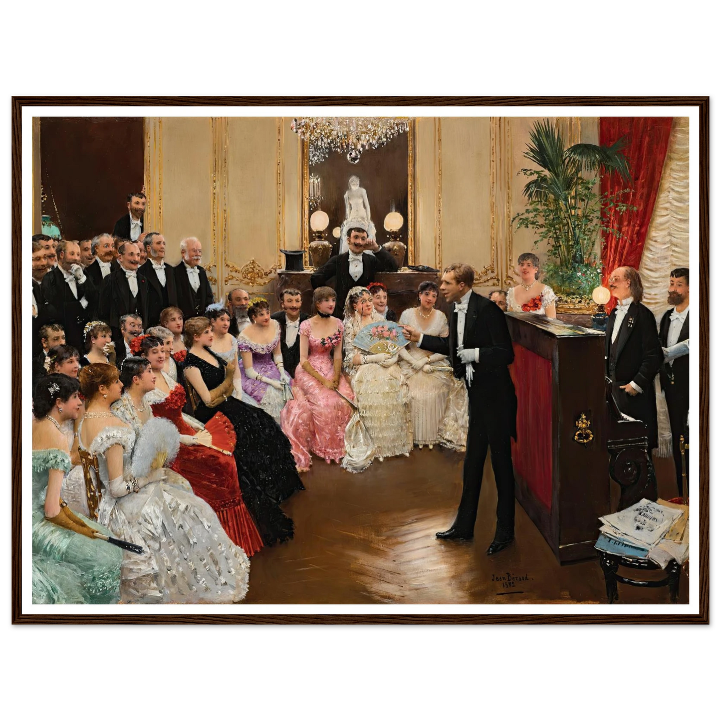 Le Monologue (1882) Art Print | Jean Beraud - Framed Poster - 30x40 cm / 12x16″ - Black frame