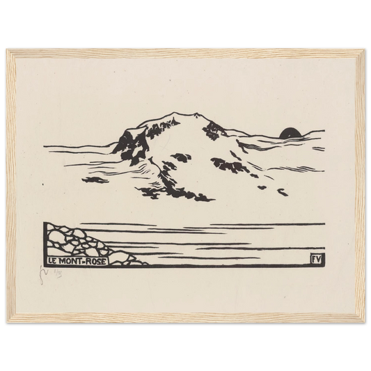 Le Mont-Rose (1892) Art Print | Felix Vallotton - Framed Poster - 30x40 cm / 12x16″ - Black frame