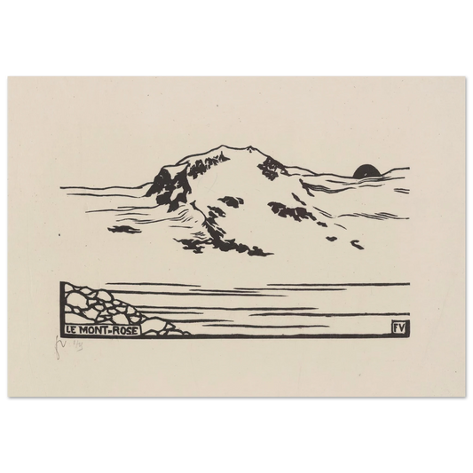 Le Mont-Rose (1892) Art Print | Felix Vallotton - Framed Poster - 30x40 cm / 12x16″ - Black frame