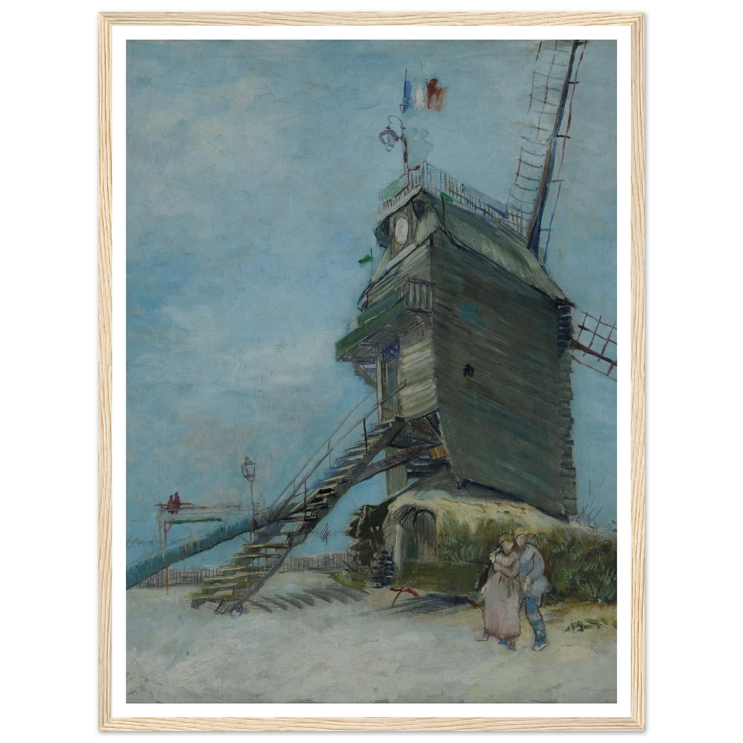 Le Moulin de la Galette (ca. 1886) Art Print | Vincent van Gogh - Framed Poster - 30x40 cm / 12x16″ - Black frame
