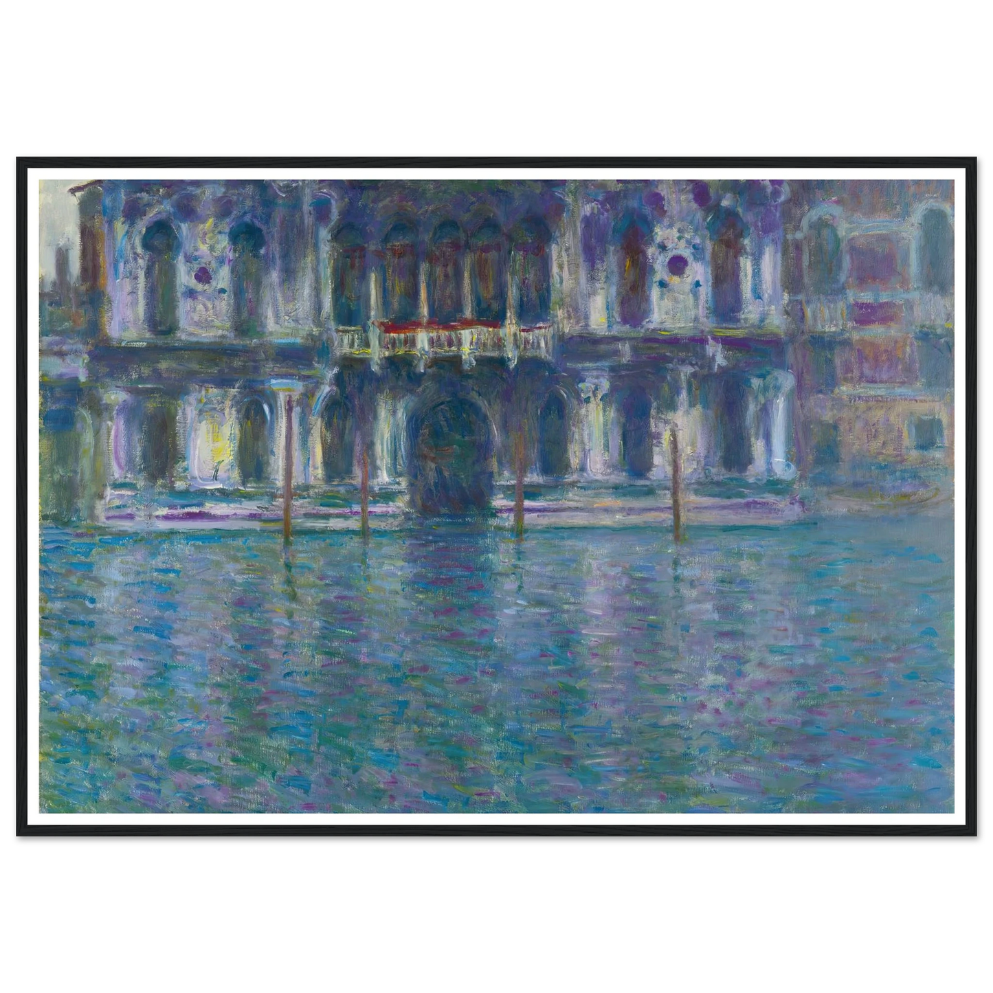 Le Palais Contarini (1908) Art Print | Claude Monet - Framed Poster - 30x40 cm / 12x16″ - Black frame