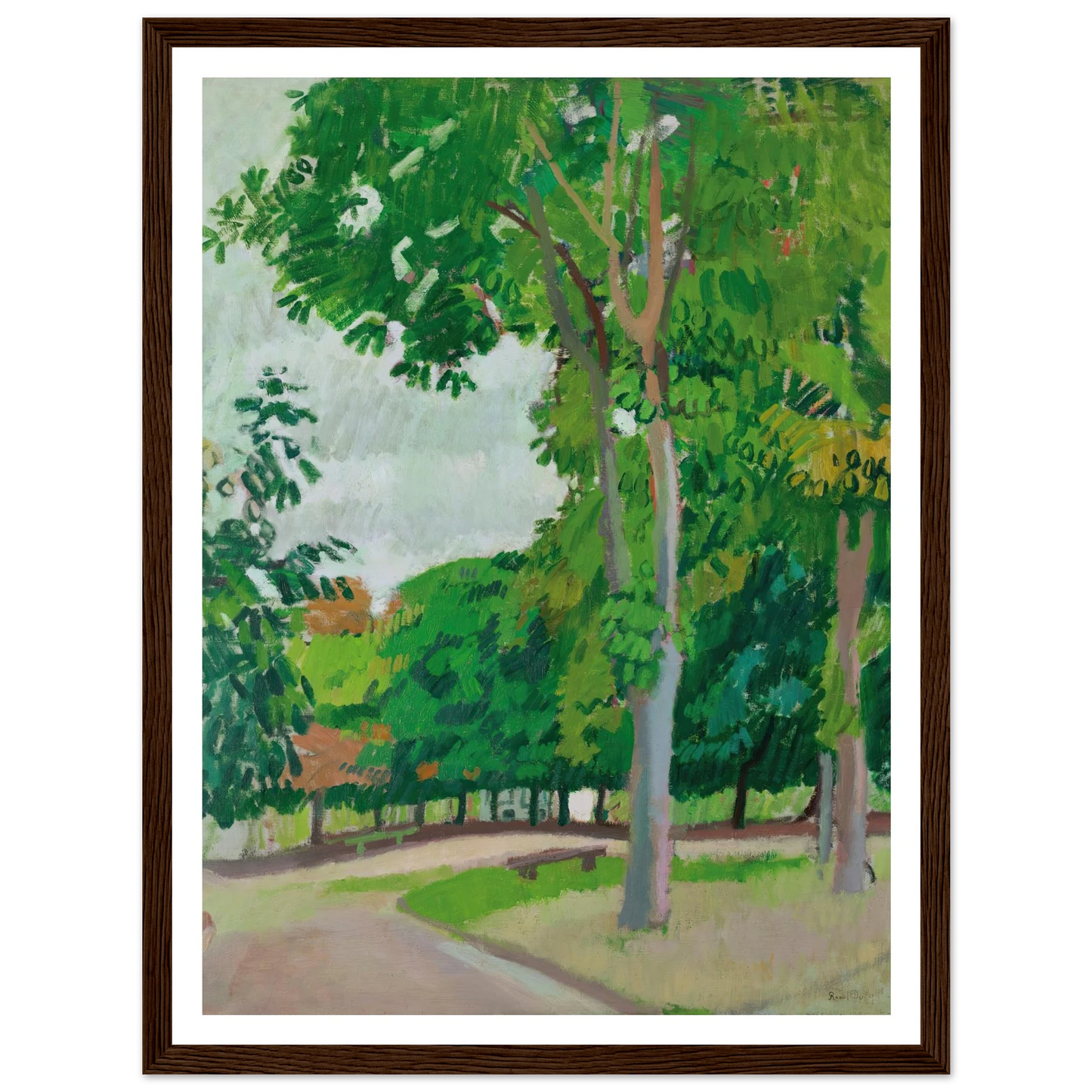 Le Parc (1902) Art Print | Raoul Dufy - Framed Poster - 30x40 cm / 12x16″ - Black frame