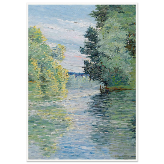Le Petit bras de la Seine à Argenteuil (1890) Art Print | Gustave Caillebotte - Framed Poster - 30x40 cm / 12x16″ - Black frame