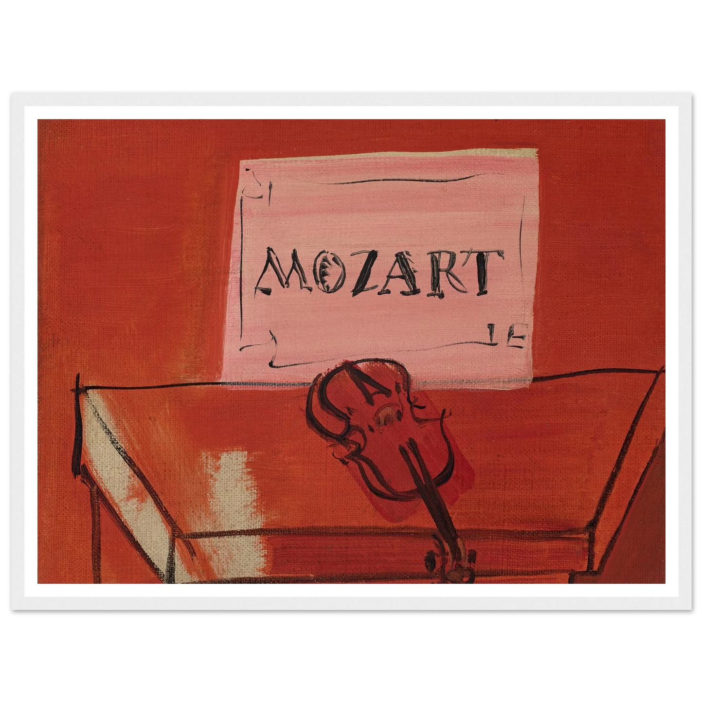 Le petit Mozart (1949) Art Print | Raoul Dufy - Framed Poster - 30x40 cm / 12x16″ - Black frame