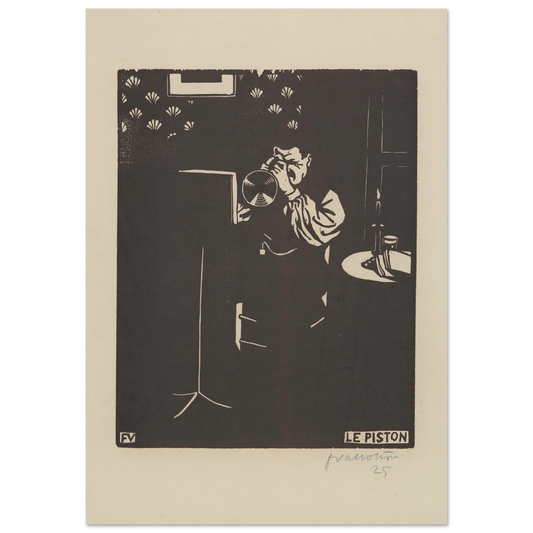 Le piston (1897) Art Print | Felix Vallotton - Framed Poster - 30x40 cm / 12x16″ - Black frame