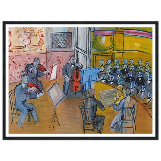 Le Quintette (1948) Art Print | Raoul Dufy - Framed Poster - 30x40 cm / 12x16″ - Black frame