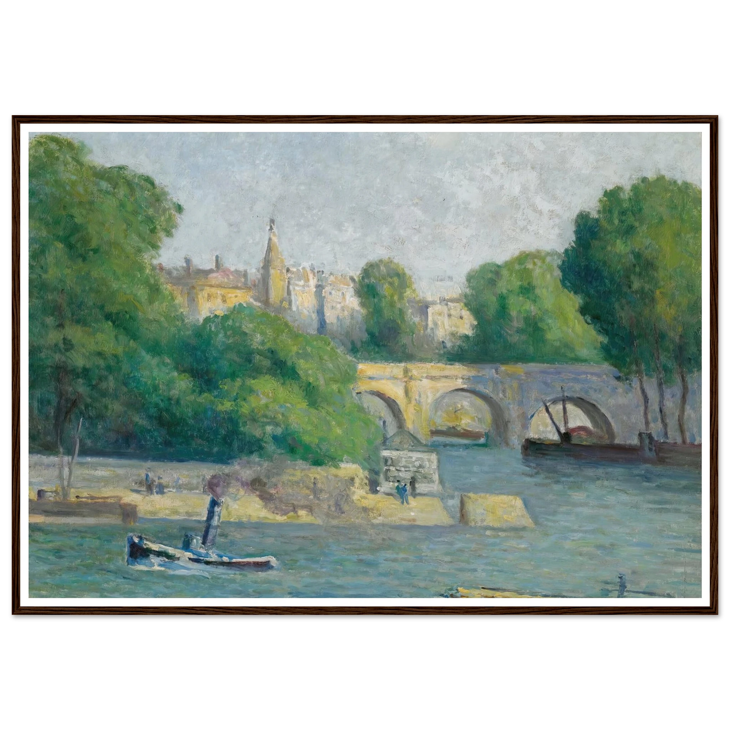 Le Vert Gallant (1926) Art Print | Maximilien Luce - Framed Poster - 30x40 cm / 12x16″ - Black frame