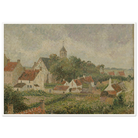 Le village de Knocke (1894) Art Print | Camille Pissarro - Framed Poster - 30x40 cm / 12x16″ - Black frame