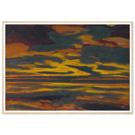 L’eclair Vert Sur La Mer (1921) Art Print | Leon Spilliaert - Framed Poster - 30x40 cm / 12x16″ - Black frame