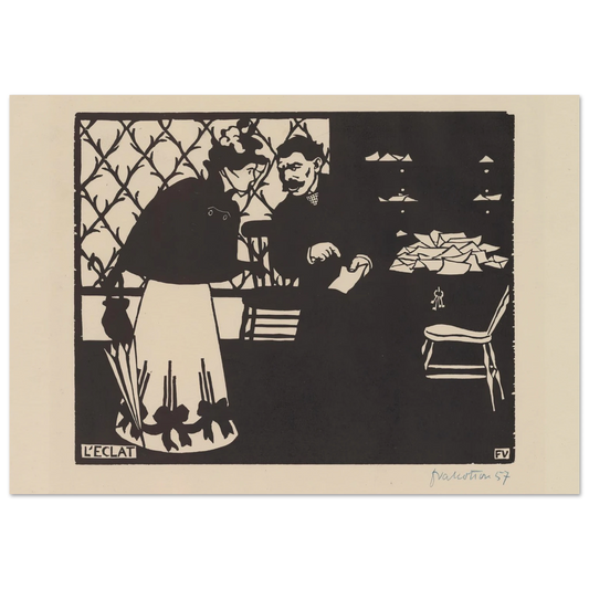 L’eclat (1898) Art Print | Felix Vallotton - Framed Poster - 30x40 cm / 12x16″ - Black frame