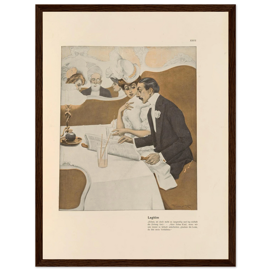 Legitim (1908) Art Print | Ferdinand Freiherr von Reznicek - Framed Poster - 30x40 cm / 12x16″ - Black frame