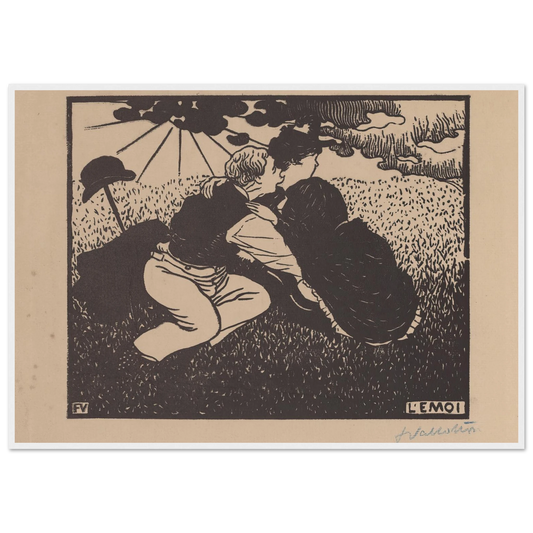 L’émoi (1894) Art Print | Felix Vallotton - Framed Poster - 30x40 cm / 12x16″ - Black frame