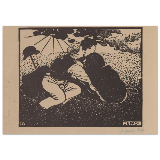 L’émoi (1894) Art Print | Felix Vallotton - Framed Poster - 30x40 cm / 12x16″ - Black frame