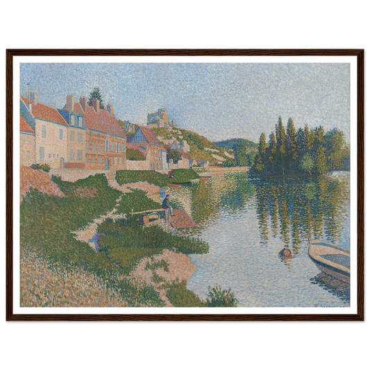 Les Andelys (1886) Art Print | Paul Signac - Framed Poster - 30x40 cm / 12x16″ - Black frame