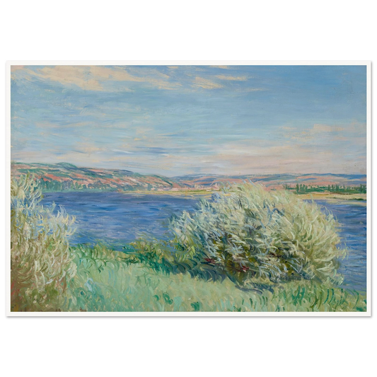 Les bords de la Seine près de Vétheuil (1881) Art Print | Claude Monet - Framed Poster - 30x40 cm / 12x16″ - Black frame