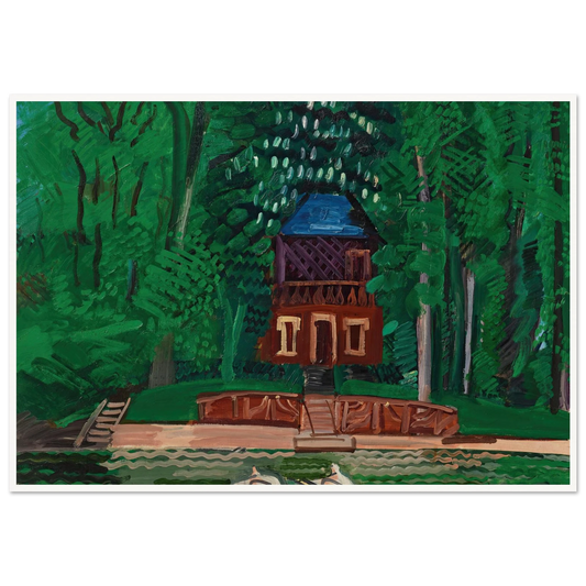 Les canotiers sur la Marne (circa 1922-1925) Art Print | Raoul Dufy - Framed Poster - 30x40 cm / 12x16″ - Black frame