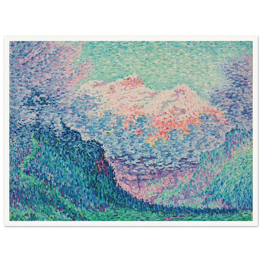 Les Diablerets (L’Oldenhorn et le Bécabesson) (1903) Art Print | Paul Signac - Framed Poster - 30x40 cm / 12x16″ - Black frame