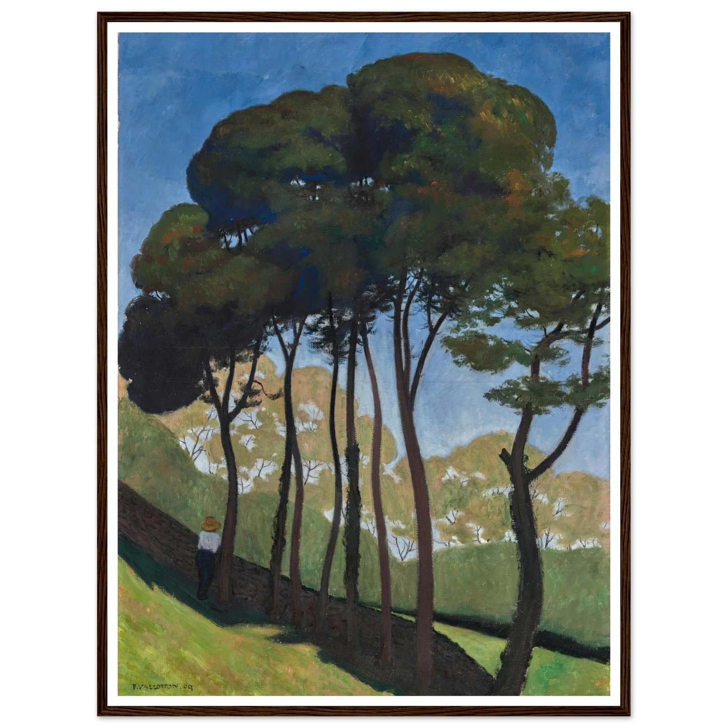 Les Grands Arbres, environs d’Honfleur (1909) Art Print | Felix Vallotton - Framed Poster - 30x40 cm / 12x16″ - Black frame