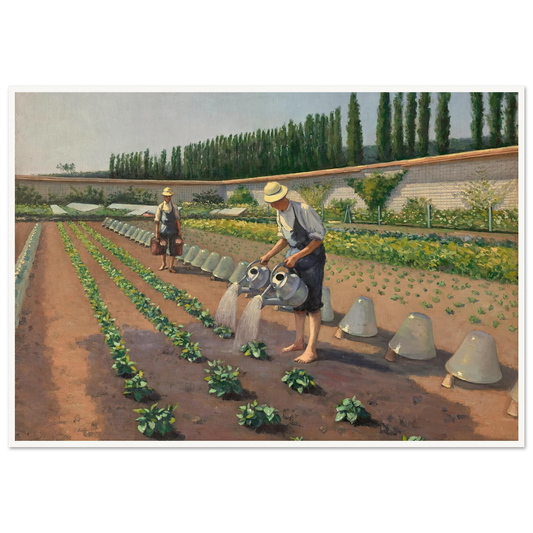 Les Jardiniers (1877) Art Print | Gustave Caillebotte - Framed Poster - 30x40 cm / 12x16″ - Black frame
