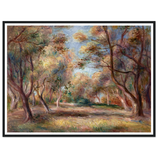 Les oliviers à Cagnes Art Print | Pierre Auguste Renoir - Framed Poster - 30x40 cm / 12x16″ - Black frame