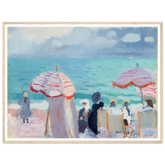 Les Parasols (1905) Art Print | Raoul Dufy - Framed Poster - 30x40 cm / 12x16″ - Black frame