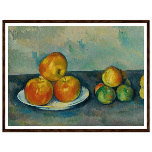 Les Pommes (1889-90) Art Print | Paul Cezanne - Framed Poster - 30x40 cm / 12x16″ - Black frame